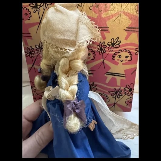 Vintage vogue doll Ginny in box dutch girl painted lash strung 1950s - 13