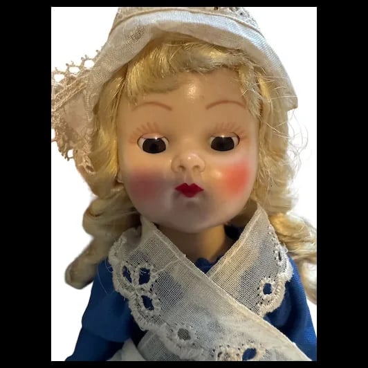 Vintage vogue doll Ginny in box dutch girl painted lash strung 1950s - 6