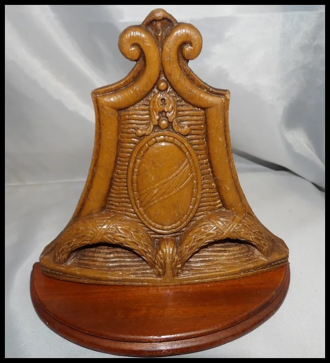 Unique Pair Syroco Wood Composition Bookends - 4