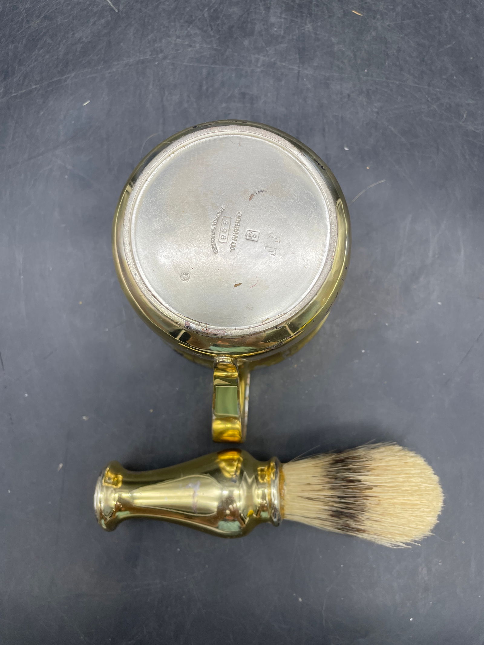 Shaving Mug & Brush Gorham Silver - 7