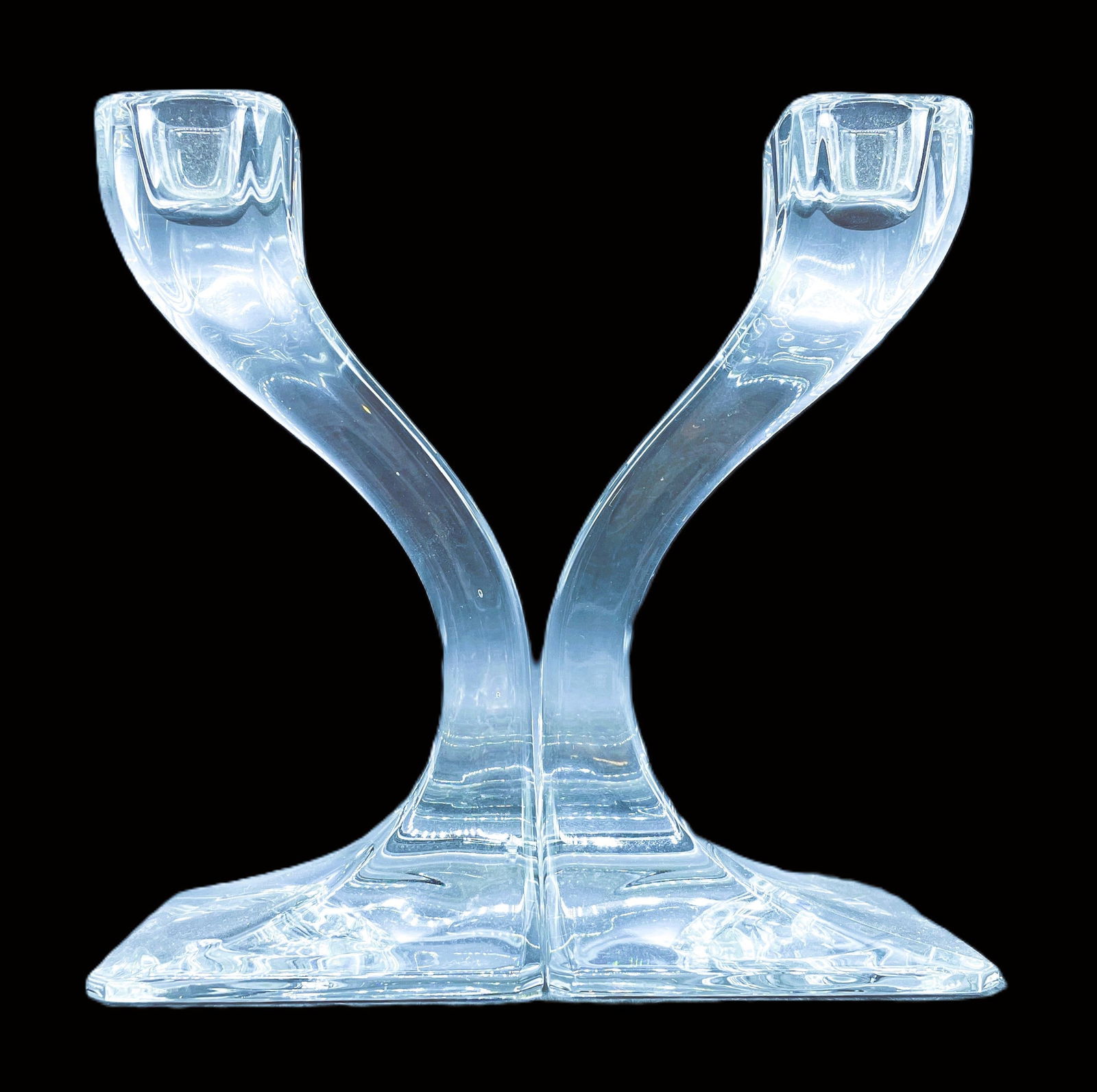 MCM RIEDEL DUETTO AUSTRIA CRYSTAL CANDLESTICKS (1 of 8)