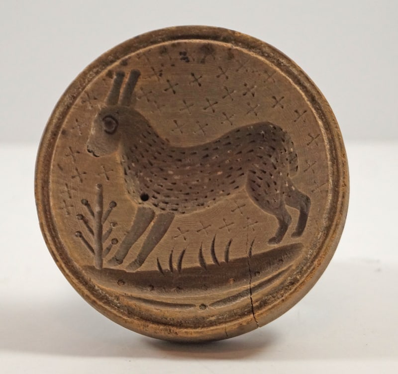 Antique Wooden Rabbit Butter Print Mold 1880 (1 of 6)