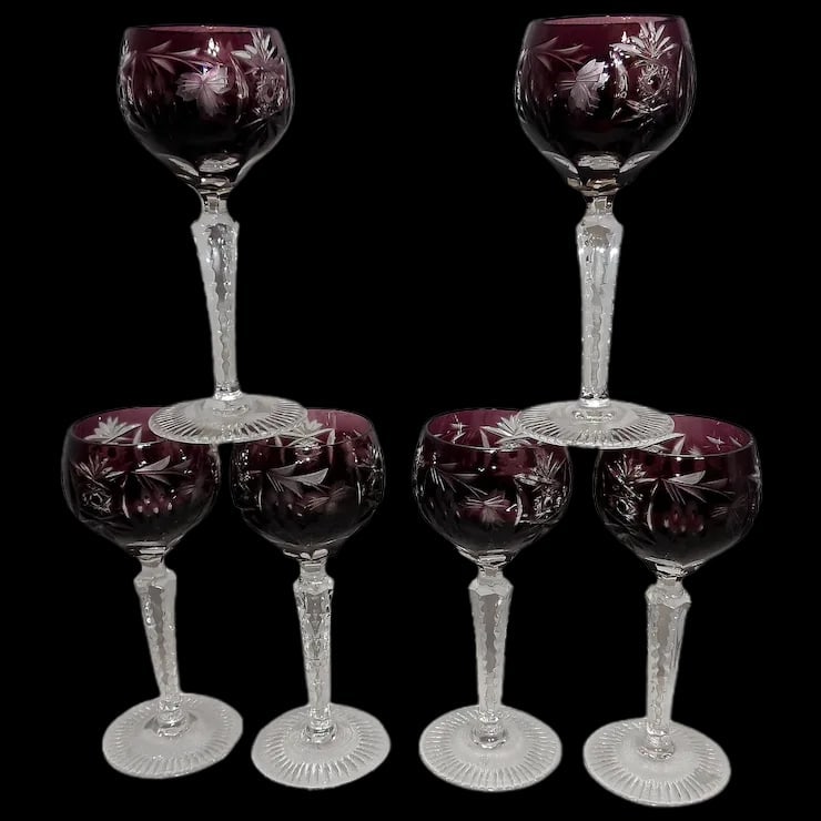 Nachtmann Traube Amethyst Sherry/ Liqueur Glasses (1 of 10)