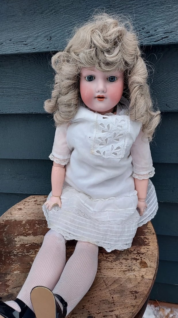 antique Porcelain Bisque Head Doll Armand Marseille A 6 1/2 390 690 20 Inches (1 of 3)