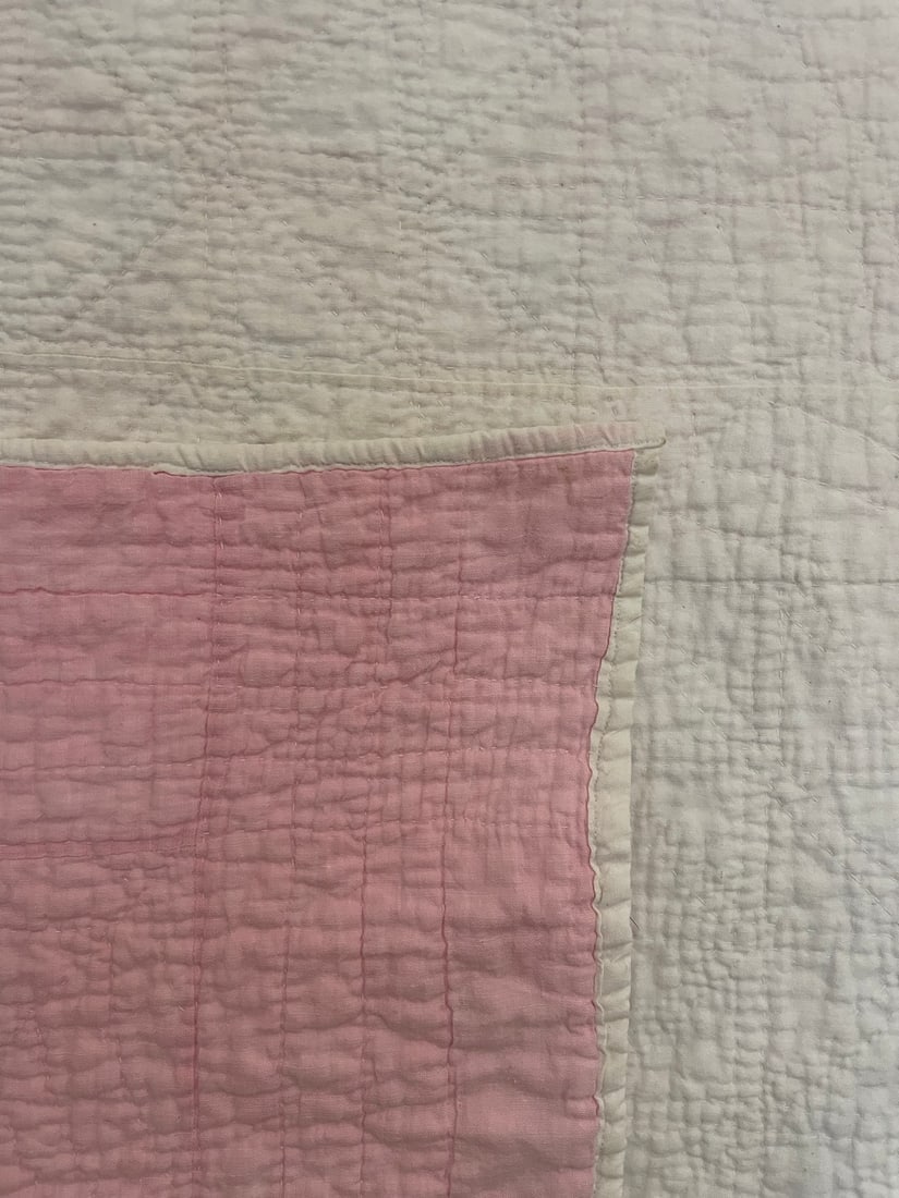 Vintage Snowflake Star Quilt Hand Sewn Patchwork - 8