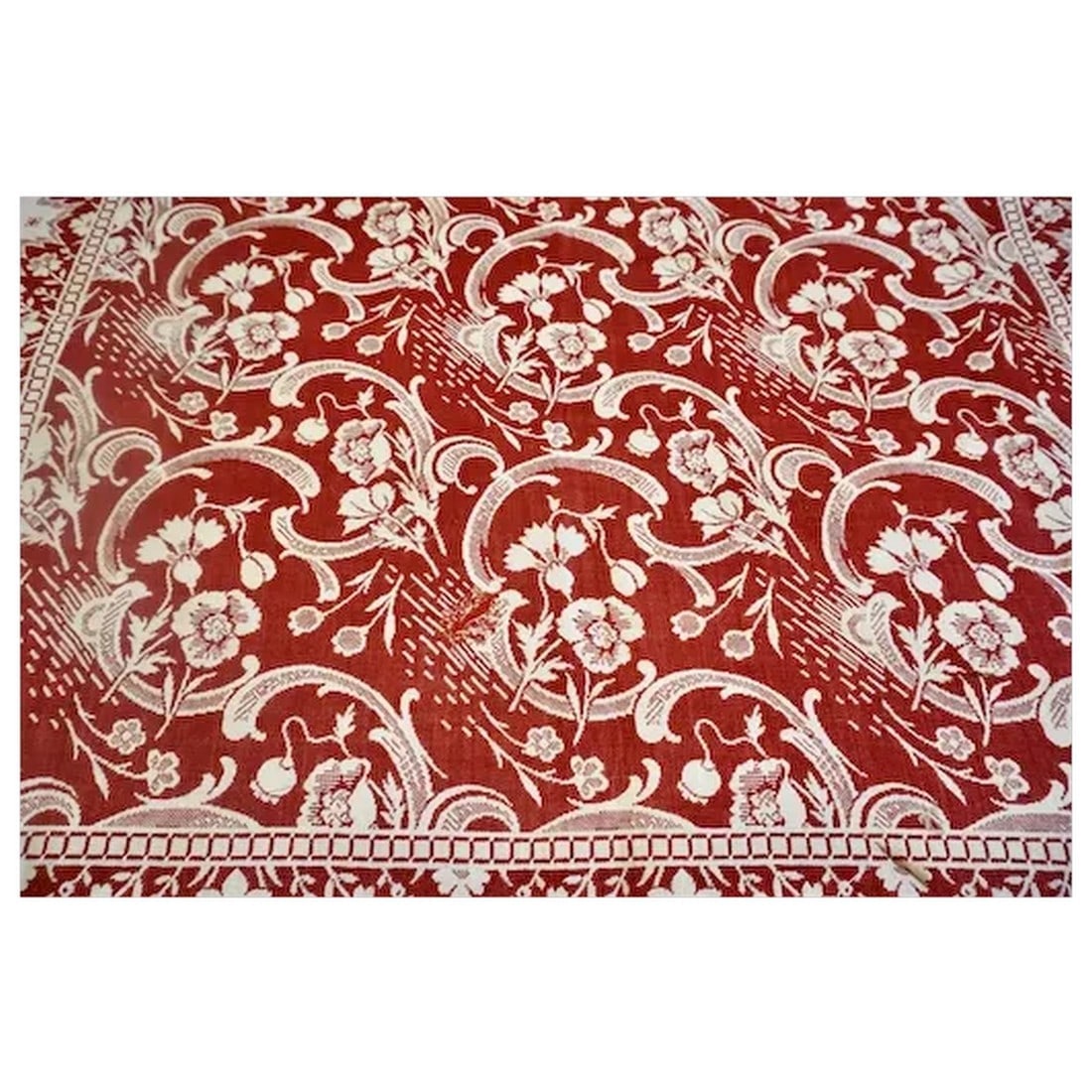 Antique Woven American Coverlet mid 1800's - 2