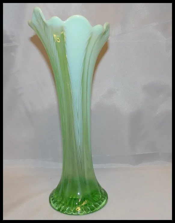 Fenton Opalescent Stretch Vase - 4