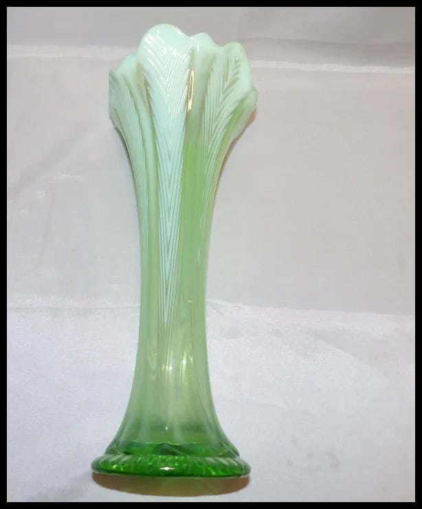 Fenton Opalescent Stretch Vase - 7