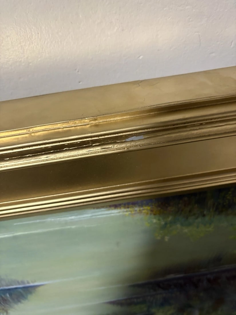 Artist Signed Oil On Canvas Landscape Painting - 10