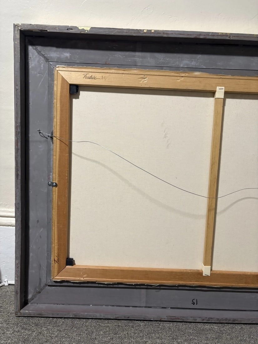 Artist Signed Oil On Canvas Landscape Painting - 13