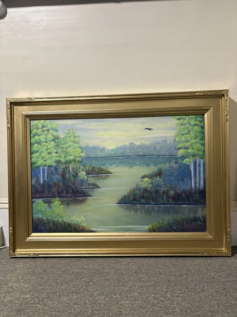 Artist Signed Oil On Canvas Landscape Painting (1 of 17)