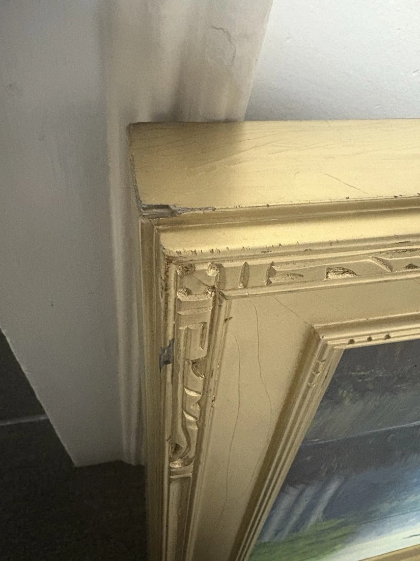 Artist Signed Oil On Canvas Landscape Painting - 9