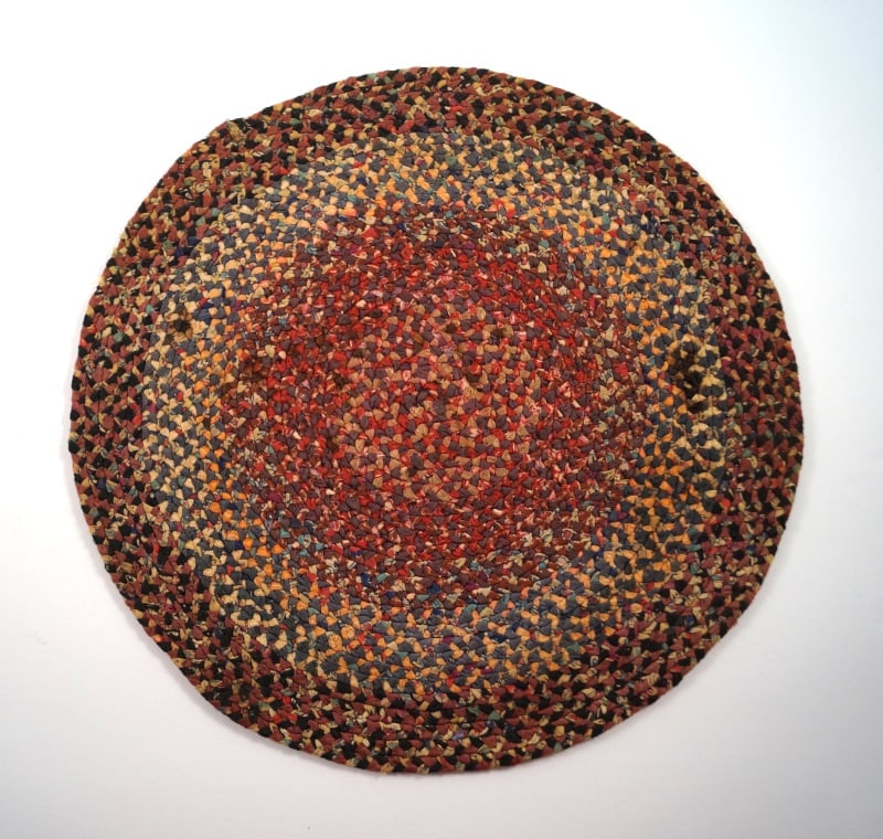 Antique Braided Table Mat County Americana #11 (1 of 2)