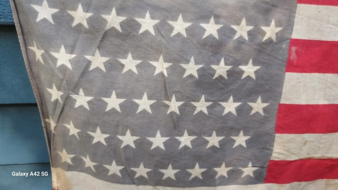 48 Star Parade Flag cotton 32 x 22" rare size and pattern (1 of 3)