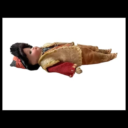 All Original Antique Doll 250 21/0 Germany 6.5 cabinet size Factory costume - 10