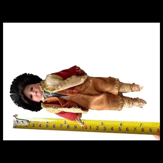 All Original Antique Doll 250 21/0 Germany 6.5 cabinet size Factory costume - 11