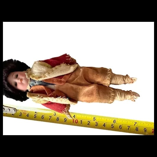 All Original Antique Doll 250 21/0 Germany 6.5 cabinet size Factory costume - 12