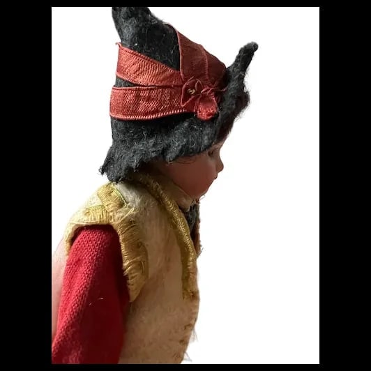 All Original Antique Doll 250 21/0 Germany 6.5 cabinet size Factory costume - 6