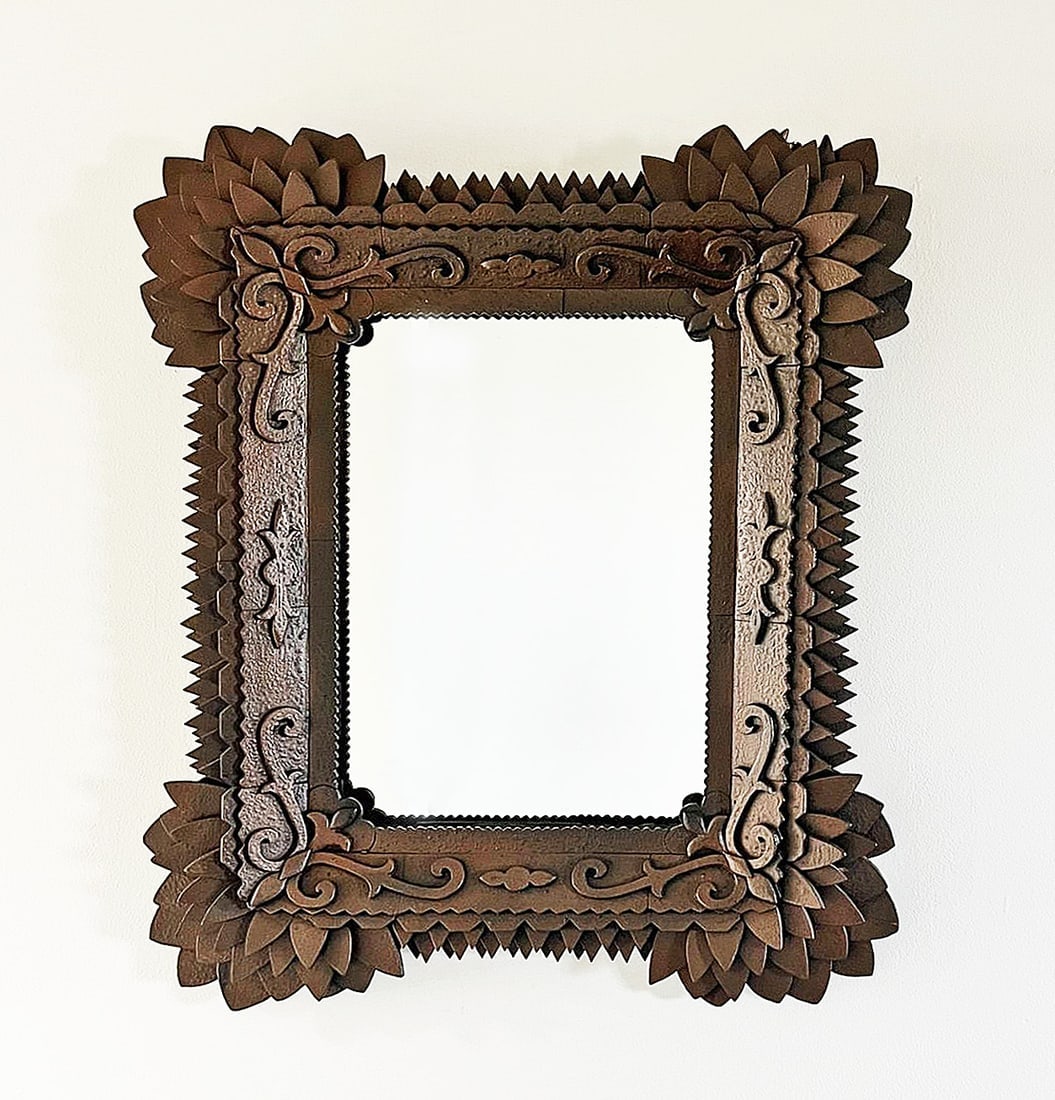 Painted Tramp Art Frame by John Zubersky Sunflowers (1 of 6)