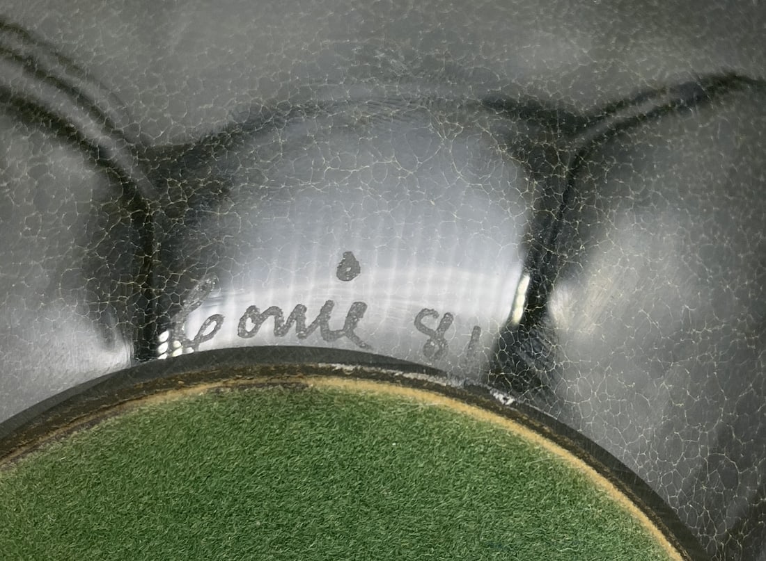 STUDIO ART GLASS VASE RONALD GUY CORRIE, SIGNED DATED 1981 - 8