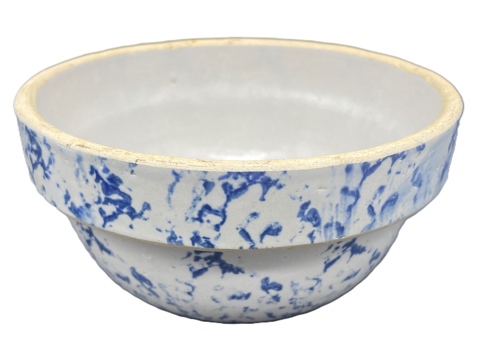 Antique Spongeware Mixing Bowl Crock (1 of 8)