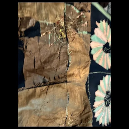 Antique Crazy Quilt Top 72”x82” Hand Stitched Patchwork Wool Quilt - 12