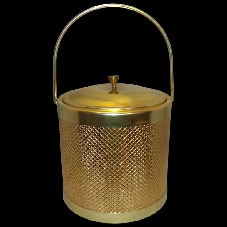 MCM Italian Gold Diamond Ice Bucket (1 of 8)