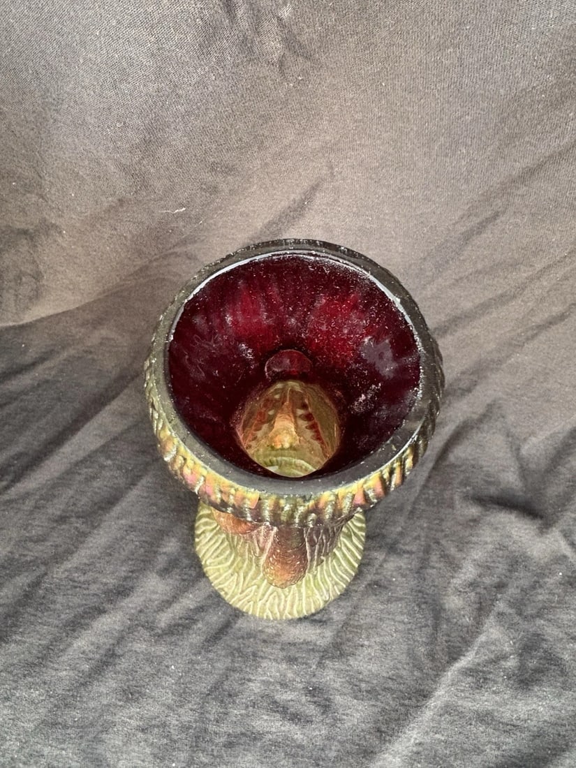 Bohemian Art Glass Vase - 5