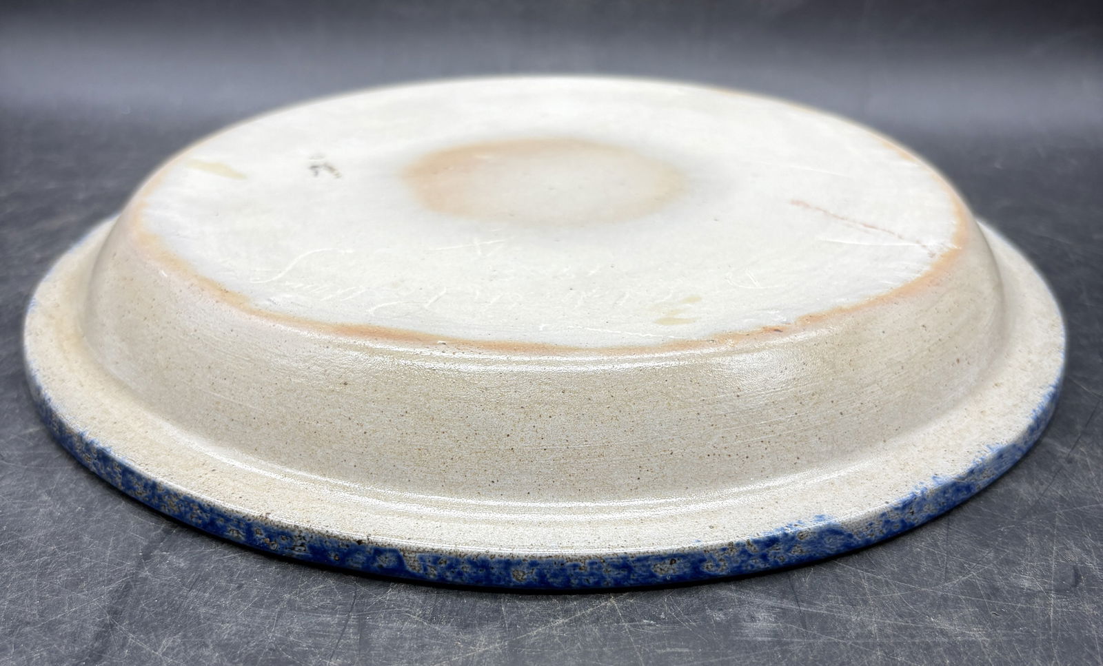 1988 Eldreth Stoneware Pottery Christmas Pie Plate - 5