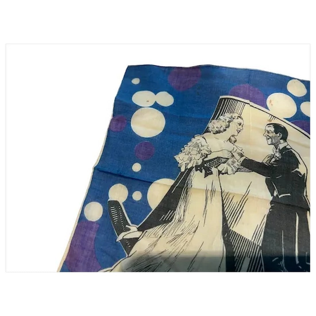 Vintage Fred Astaire Handkerchief - 'The Piccolino from Top Hat', 1935 - 3