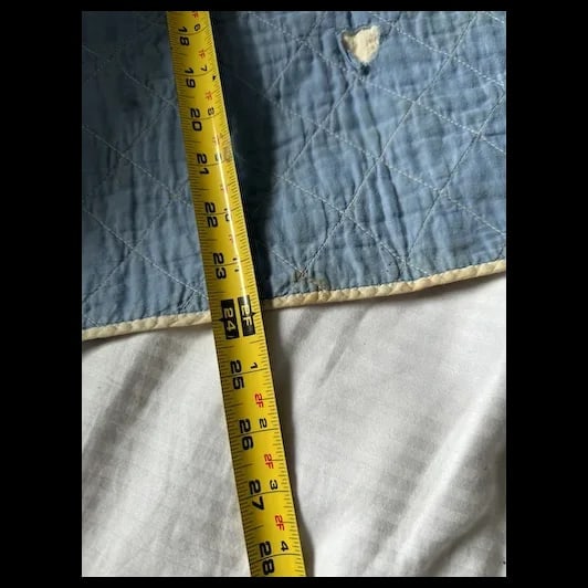 Vintage cloth Doll w/ her Quilt - 14