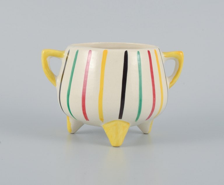 Longchamp, France, hand painted, six piece children's service in faience. - 2