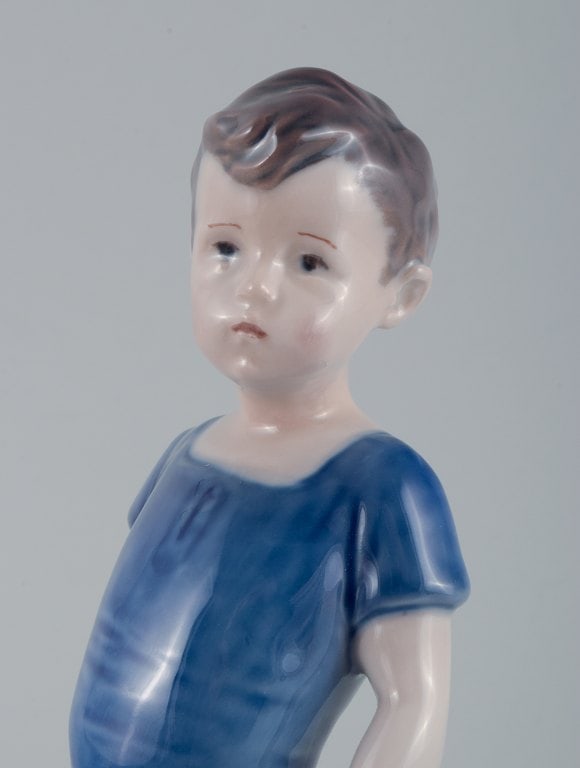 Royal Copenhagen, rare figure of a boy. - 5