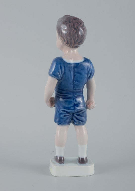 Royal Copenhagen, rare figure of a boy. - 6