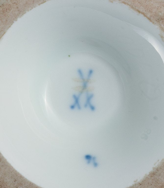 Meissen Green Ivy Vine. Coffee pot in hand-painted porcelain. - 6