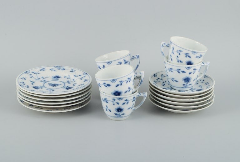 Bing & Grøndahl – Butterfly. Coffee set for six people.: Title: Bing & Grøndahl – Butterfly. Coffee set for six people. Description: Bing & Grøndahl – Butterfly. Coffee set for six people. Approx. 1920s First factory quality. In perfec