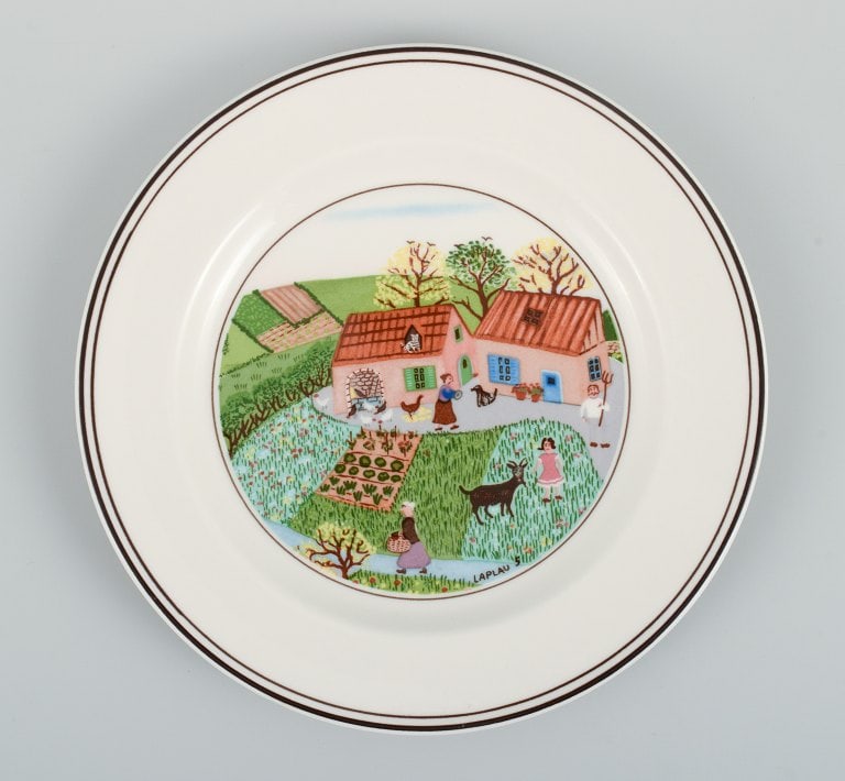 Villeroy & Boch, design Gérard Laplau. A set of six porcelain plates. - 6