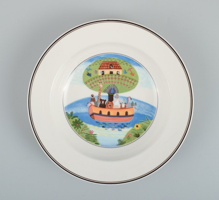 Villeroy & Boch, design Gérard Laplau. A set of six deep porcelain plates. - 5