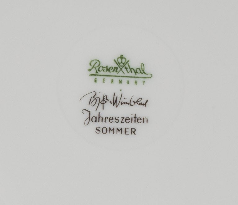 Bjørn Wiinblad for Rosenthal. "Summer" coffee service for four people with jug, four cups, - 7