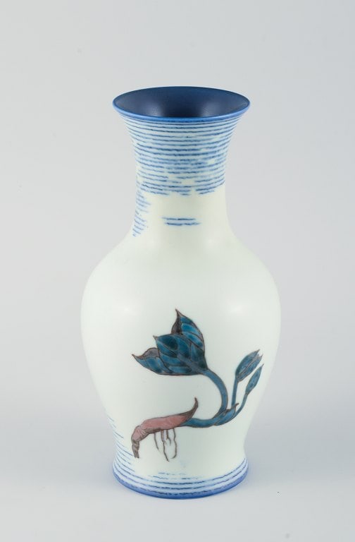Jo Hahn Locher (1876-1960) for Bing & Grøndahl. Art Deco unique vase decorated with branches - 2