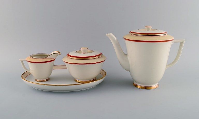 Christian Joachim for Royal Copenhagen. "The Spanish pattern". Coffee pot with sugar bowl and (1 of 9)