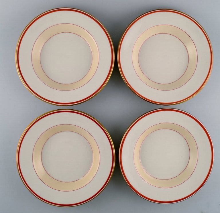 Christian Joachim for Royal Copenhagen. "The Spanish pattern". Four deep plates in hand-painted - 2