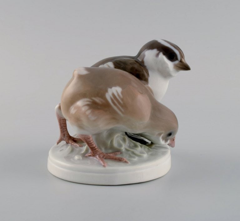 Rare Bing & Grøndahl porcelain figure. Two birds. Model number 1778. Early 20th century. - 2