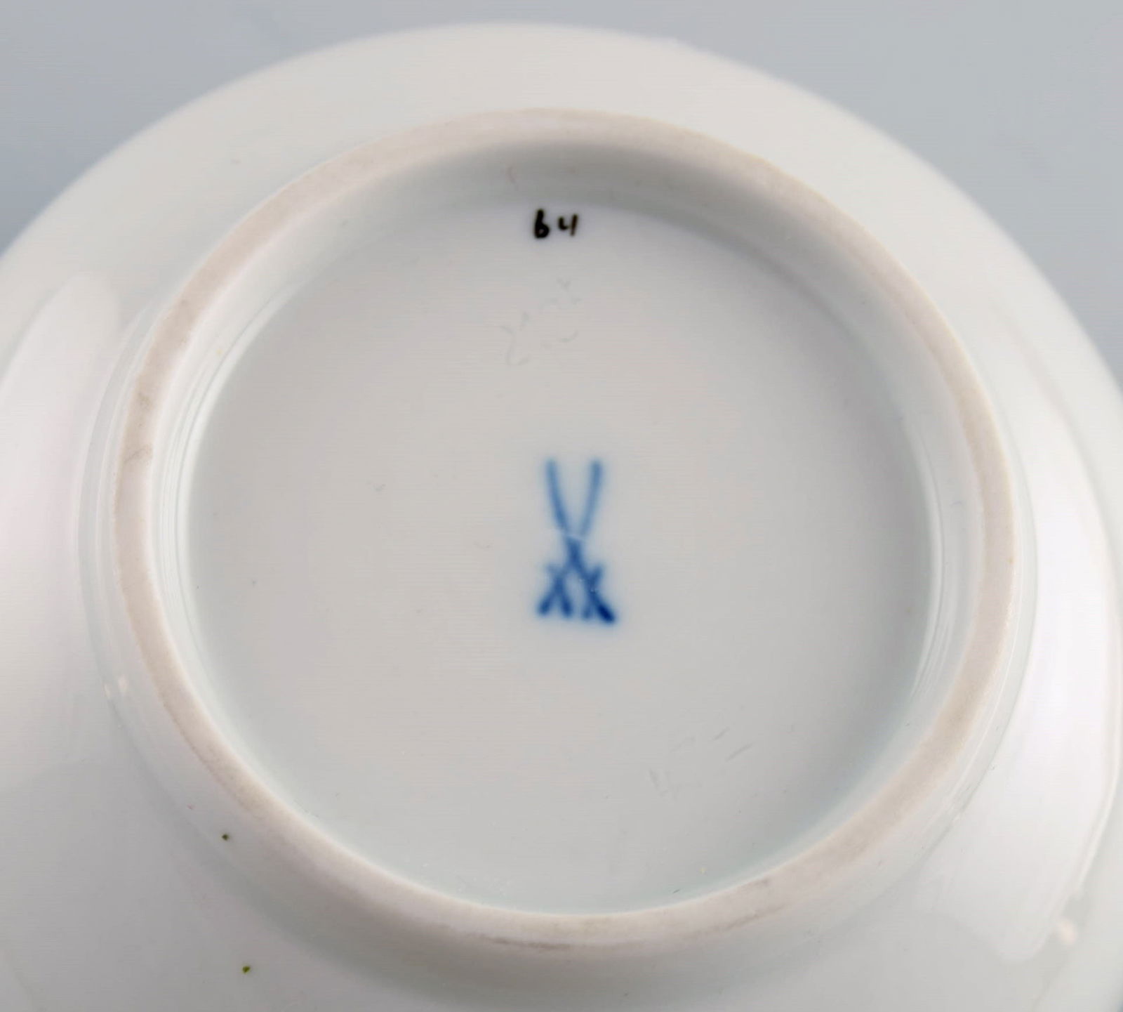 Meissen Green Ivy Vine. Coffee pot, sugar bowl and creamer in hand-painted porcelain. Lid modeled - 8