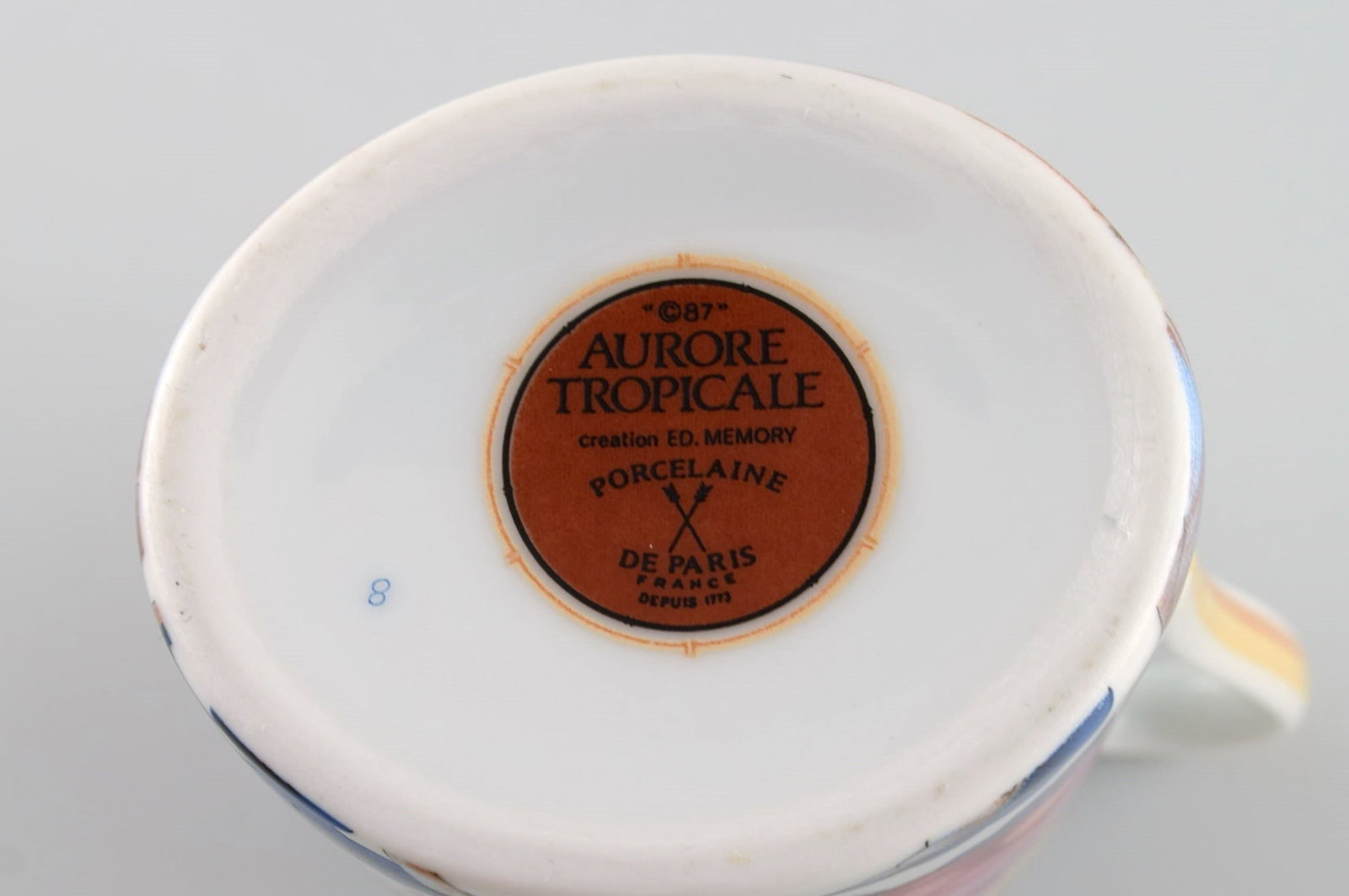 Porcelain of Paris. "Tropical Aurore". Three porcelain jugs decorated with flowers, pomegranates and - 5