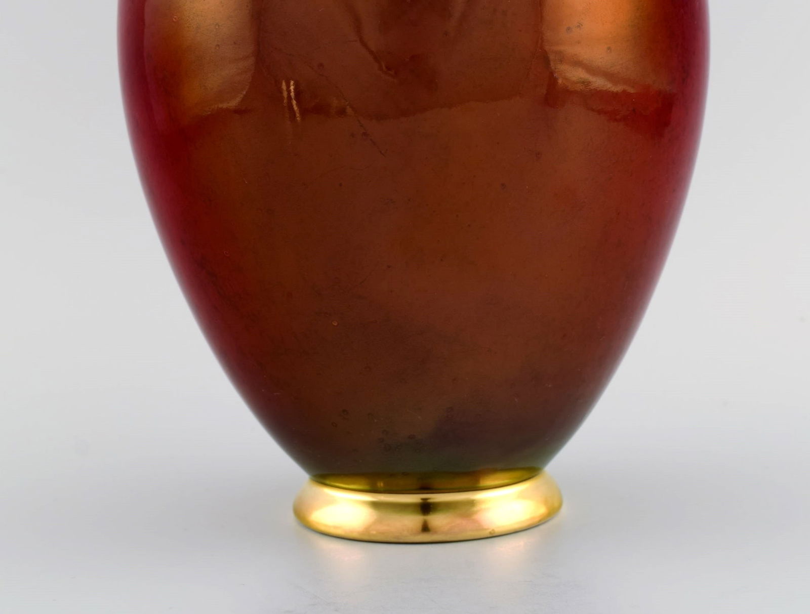 Carlton Ware, England. Large Rouge Royale lidded vase in hand-painted porcelain. Beautiful luster - 4