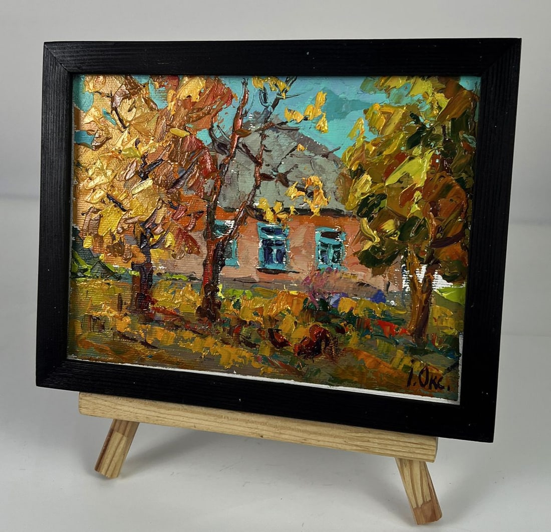 Oil painting Autumn in the Village Oksana Ivanyuk - 2