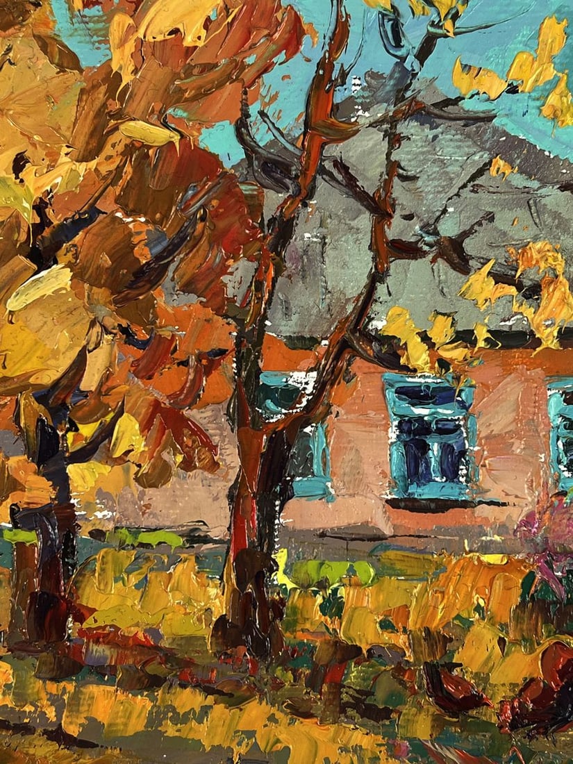 Oil painting Autumn in the Village Oksana Ivanyuk - 6
