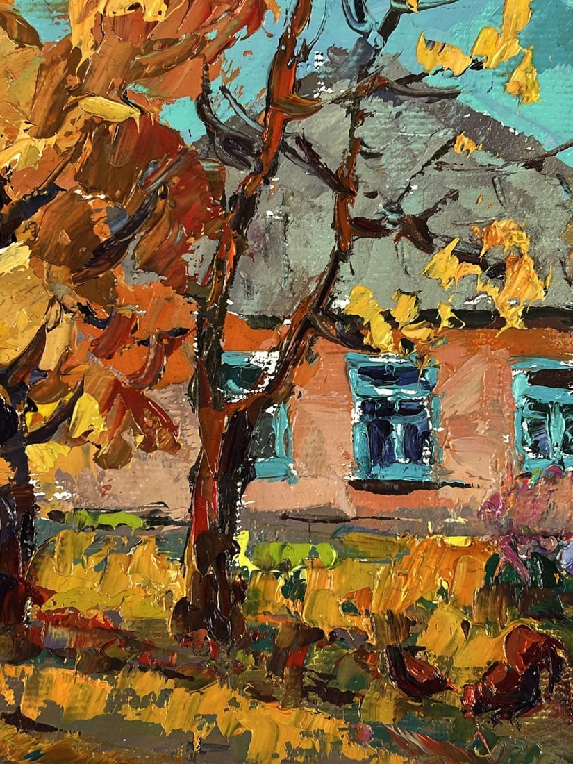 Oil painting Autumn in the Village Oksana Ivanyuk - 7