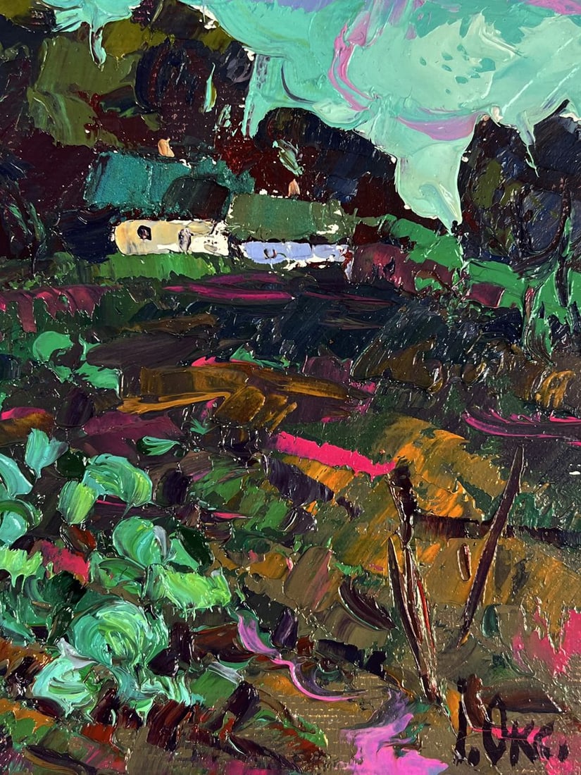 Oil painting Vegetable Garden in Front of the House Oksana Ivanyuk - 10